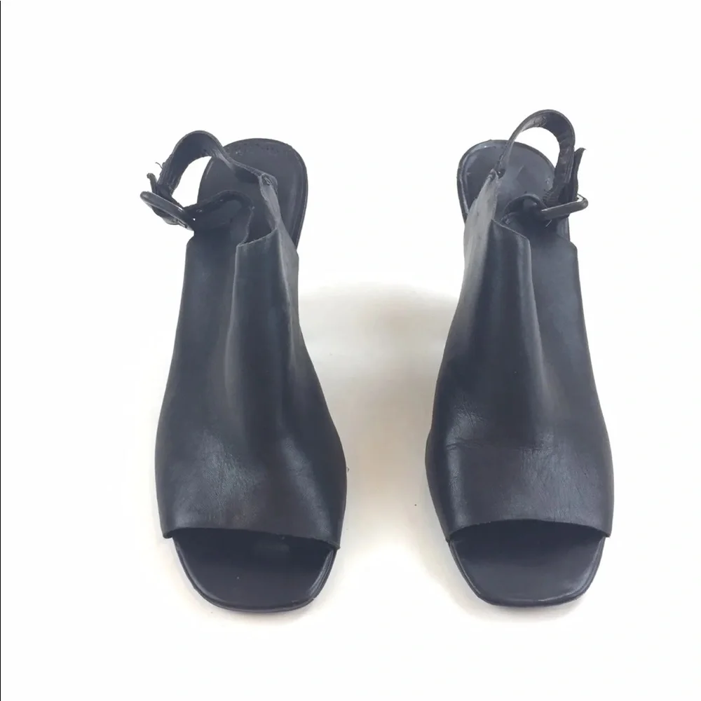 Franco Sarto Nubuck Leather Open Toe Slingbacks - Picture 3 of 10